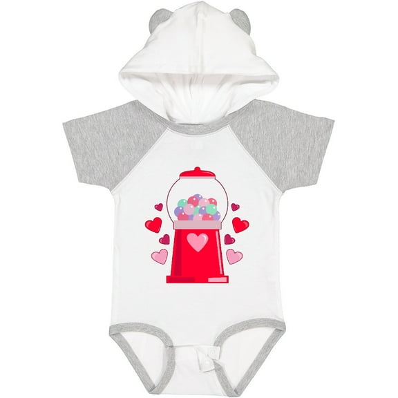Inktastic Valentine's Day Gum-Ball Machine Boys or Girls Baby Bodysuit