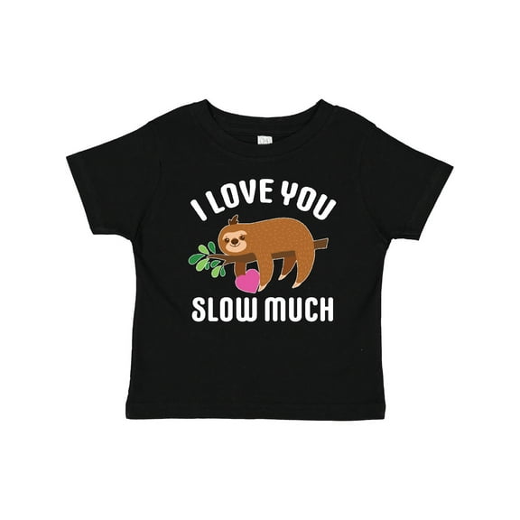 Inktastic Valentine's Day I Love You Slow Much with Cute Sloth Boys or Girls Baby T-Shirt