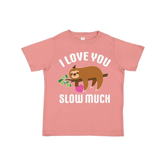Inktastic Valentine's Day I Love You Slow Much with Cute Sloth Boys or Girls Toddler T-Shirt