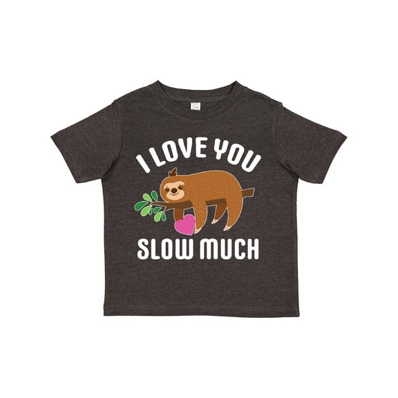 Inktastic Valentine's Day I Love You Slow Much with Cute Sloth Boys or Girls Toddler T-Shirt