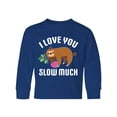 thumbnail image 1 of Inktastic Valentine's Day I Love You Slow Much with Cute Sloth Long Sleeve Youth T-Shirt, 1 of 5