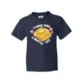thumbnail image 1 of Inktastic Valentine's Day I Love You a Waffle Lot with Hearts Youth T-Shirt, 1 of 5