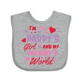 thumbnail image 1 of Inktastic Valentine's Day I'm My Daddy's Girl and My Mommy's World Girls Baby Bib, 1 of 4