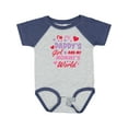 thumbnail image 1 of Inktastic Valentine's Day I'm My Daddy's Girl and My Mommy's World Girls Baby Bodysuit, 1 of 5