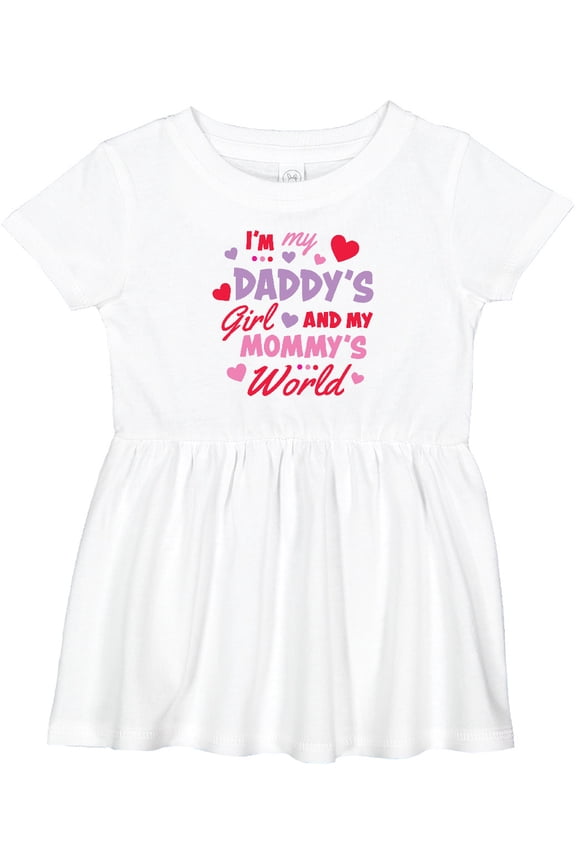 Valentine's Day I'm My Daddy's Girl and My Mommy's World Girls Baby Dress