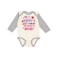 thumbnail image 1 of Inktastic Valentine's Day I'm My Daddy's Girl and My Mommy's World Girls Long Sleeve Baby Bodysuit, 1 of 5