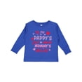 thumbnail image 1 of Inktastic Valentine's Day I'm My Daddy's Girl and My Mommy's World Girls Long Sleeve Toddler T-Shirt, 1 of 5