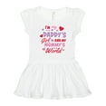 thumbnail image 1 of Inktastic Valentine's Day I'm My Daddy's Girl and My Mommy's World Girls Toddler Dress, 1 of 5