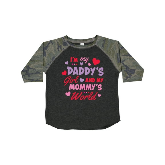 Inktastic Valentine's Day I'm My Daddy's Girl and My Mommy's World Girls Toddler T-Shirt