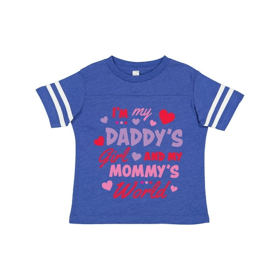 Inktastic Valentine's Day I'm My Daddy's Girl and My Mommy's World Girls Toddler T-Shirt