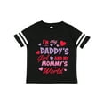 thumbnail image 1 of Inktastic Valentine's Day I'm My Daddy's Girl and My Mommy's World Girls Toddler T-Shirt, 1 of 5
