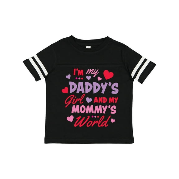 Inktastic Valentine's Day I'm My Daddy's Girl and My Mommy's World Girls Toddler T-Shirt