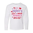 thumbnail image 1 of Inktastic Valentine's Day I'm My Daddy's Girl and My Mommy's World Long Sleeve Youth T-Shirt, 1 of 5