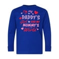 thumbnail image 1 of Inktastic Valentine's Day I'm My Daddy's Girl and My Mommy's World Long Sleeve Youth T-Shirt, 1 of 5