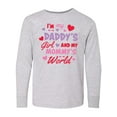 thumbnail image 1 of Inktastic Valentine's Day I'm My Daddy's Girl and My Mommy's World Long Sleeve Youth T-Shirt, 1 of 5