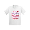thumbnail image 1 of Inktastic Valentine's Day I'm My Daddy's Girl and My Mommy's World Youth T-Shirt, 1 of 5