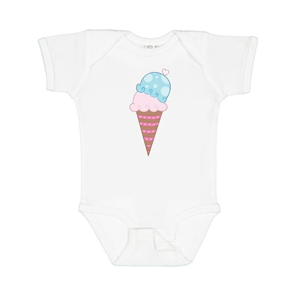 Inktastic Valentine's Day Ice Cream Cone Boys or Girls Baby Bodysuit