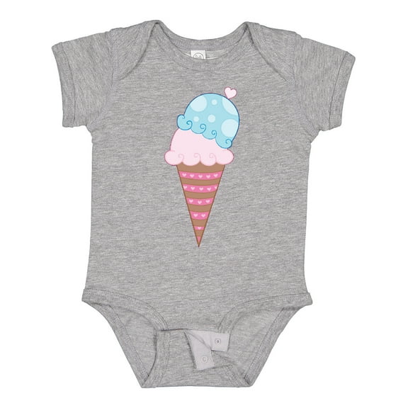 Inktastic Valentine's Day Ice Cream Cone Boys or Girls Baby Bodysuit