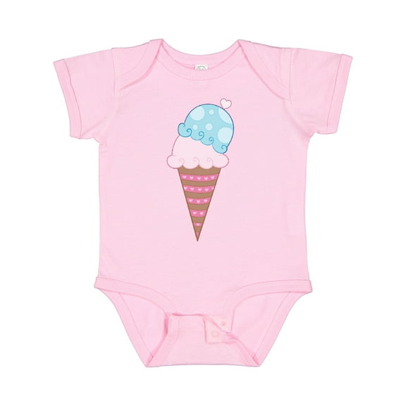 Inktastic Valentine's Day Ice Cream Cone Boys or Girls Baby Bodysuit