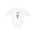 thumbnail image 1 of Inktastic Valentine's Day Ice Cream Cone Boys or Girls Long Sleeve Baby Bodysuit, 1 of 5