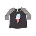 thumbnail image 1 of Inktastic Valentine's Day Ice Cream Cone Women's Plus Size T-Shirt, 1 of 5