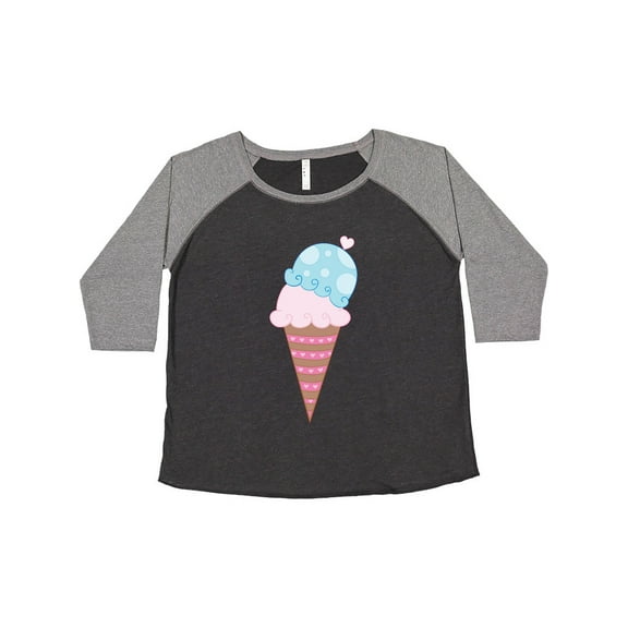 Inktastic Valentine's Day Ice Cream Cone Women's Plus Size T-Shirt
