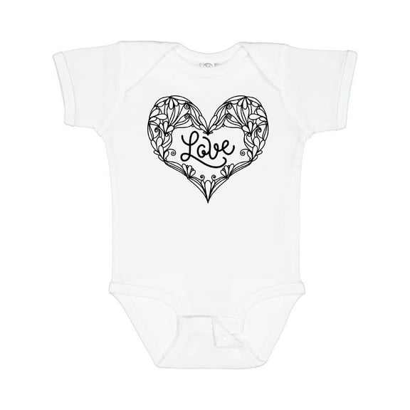 Inktastic Valentine's Day Love Decorated Heart Boys or Girls Baby Bodysuit