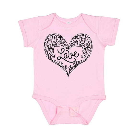 Inktastic Valentine's Day Love Decorated Heart Boys or Girls Baby Bodysuit