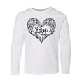 thumbnail image 1 of Inktastic Valentine's Day Love Decorated Heart Long Sleeve Youth T-Shirt, 1 of 5