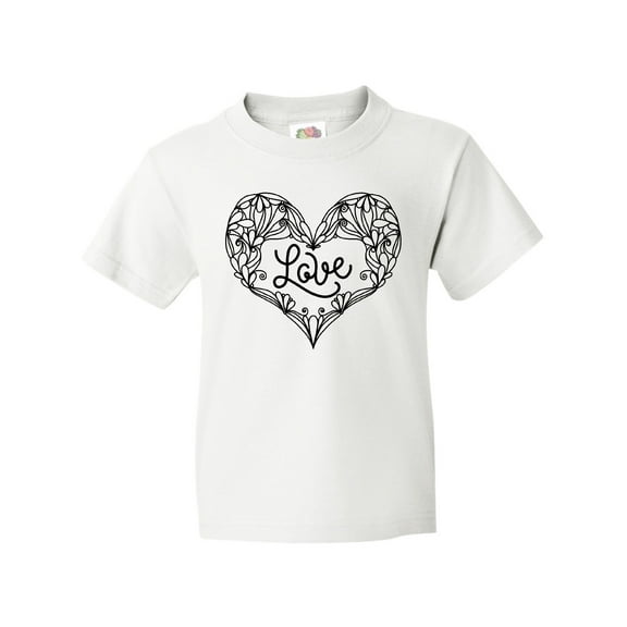 Inktastic Valentine's Day Love Decorated Heart Youth T-Shirt