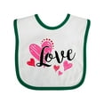 thumbnail image 1 of Inktastic Valentine's Day Love with Pink and Red Hearts Boys or Girls Baby Bib, 1 of 4