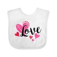 thumbnail image 1 of Inktastic Valentine's Day Love with Pink and Red Hearts Boys or Girls Baby Bib, 1 of 4