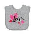 thumbnail image 1 of Inktastic Valentine's Day Love with Pink and Red Hearts Boys or Girls Baby Bib, 1 of 4