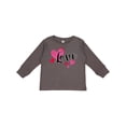 thumbnail image 1 of Inktastic Valentine's Day Love with Pink and Red Hearts Boys or Girls Long Sleeve Toddler T-Shirt, 1 of 5