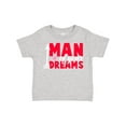 thumbnail image 1 of Inktastic Valentine's Day Man of Your Dreams with a Heart and Arrow Boys or Girls Toddler T-Shirt, 1 of 5