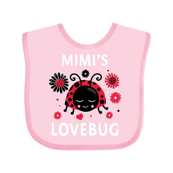 Inktastic Valentine's Day Mimi's Lovebug Boys or Girls Baby Bib