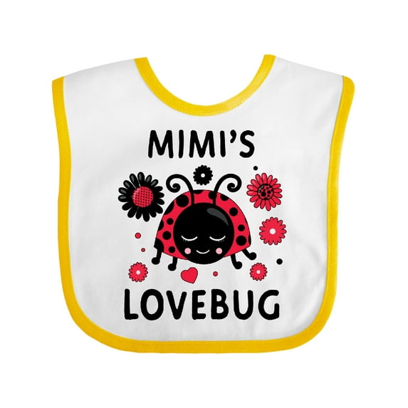 Inktastic Valentine's Day Mimi's Lovebug Boys or Girls Baby Bib