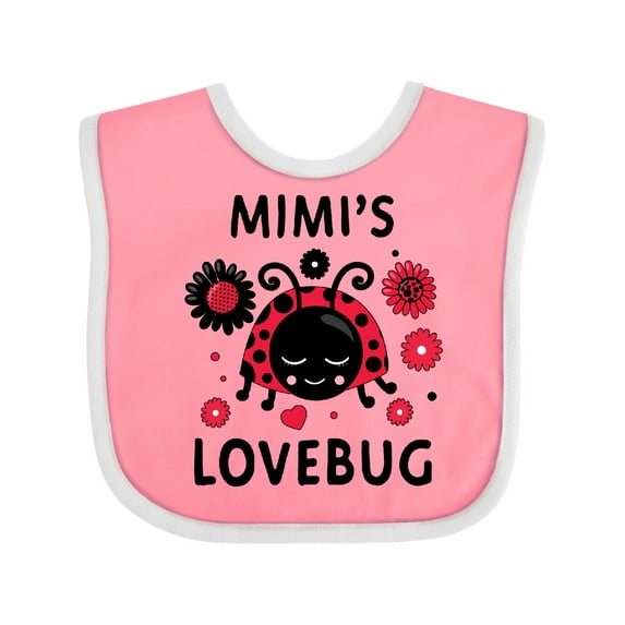 Inktastic Valentine's Day Mimi's Lovebug Boys or Girls Baby Bib