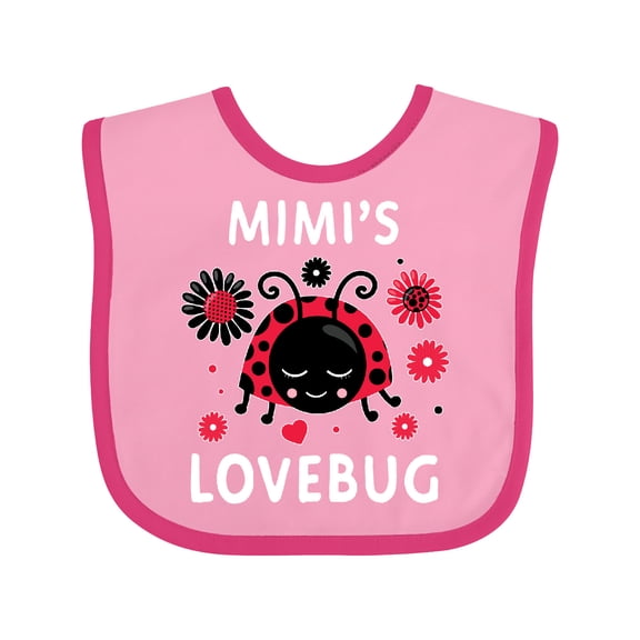 Inktastic Valentine's Day Mimi's Lovebug Boys or Girls Baby Bib