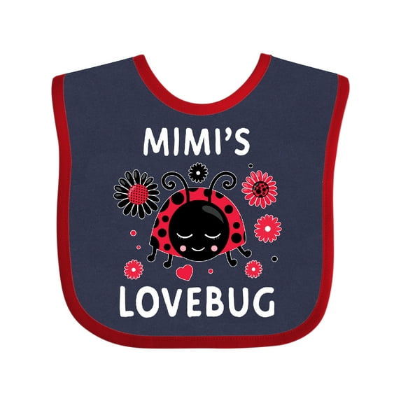 Inktastic Valentine's Day Mimi's Lovebug Boys or Girls Baby Bib