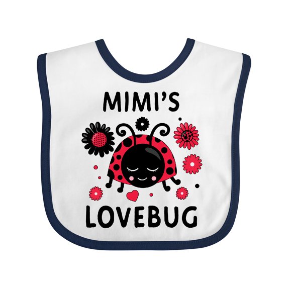 Inktastic Valentine's Day Mimi's Lovebug Boys or Girls Baby Bib