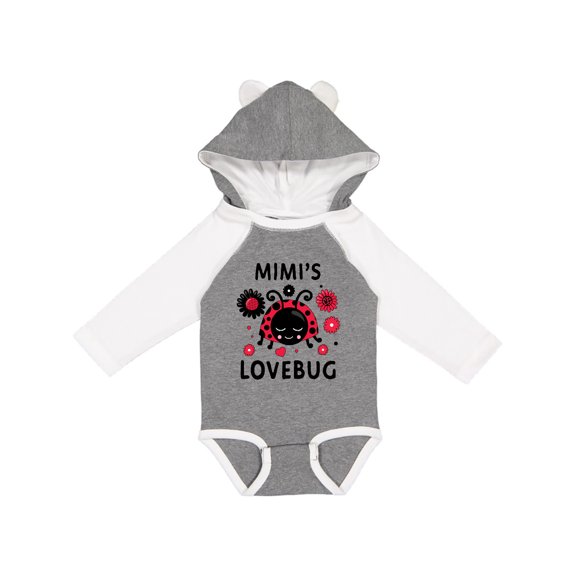 Inktastic Valentine's Day Mimi's Lovebug Boys or Girls Long Sleeve Baby Bodysuit