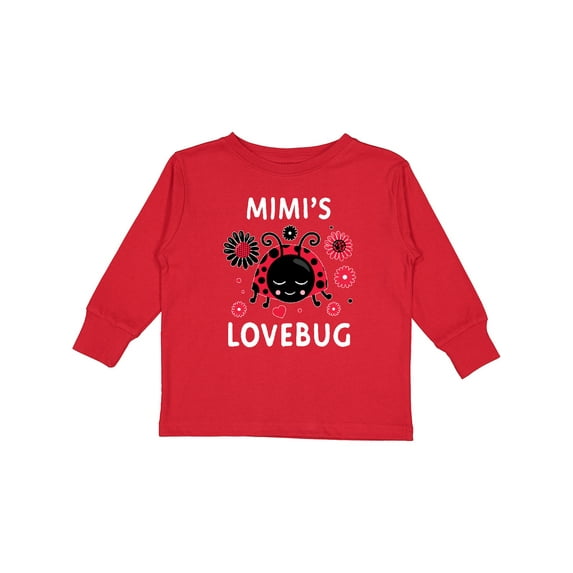 Inktastic Valentine's Day Mimi's Lovebug Boys or Girls Long Sleeve Toddler T-Shirt