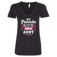 thumbnail image 1 of Inktastic Valentine's Day My Favorite Valentine Calls Me Aunt Women's V-Neck T-Shirt, 1 of 5