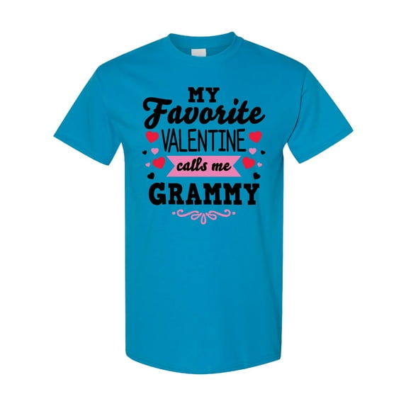 Inktastic Valentine's Day My Favorite Valentine Calls Me Grammy T-Shirt