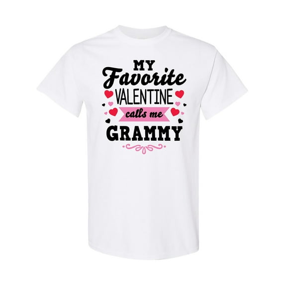 Inktastic Valentine's Day My Favorite Valentine Calls Me Grammy T-Shirt