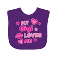 thumbnail image 1 of Inktastic Valentine's Day My Gigi Loves Me Hearts and Lips Boys or Girls Baby Bib, 1 of 4