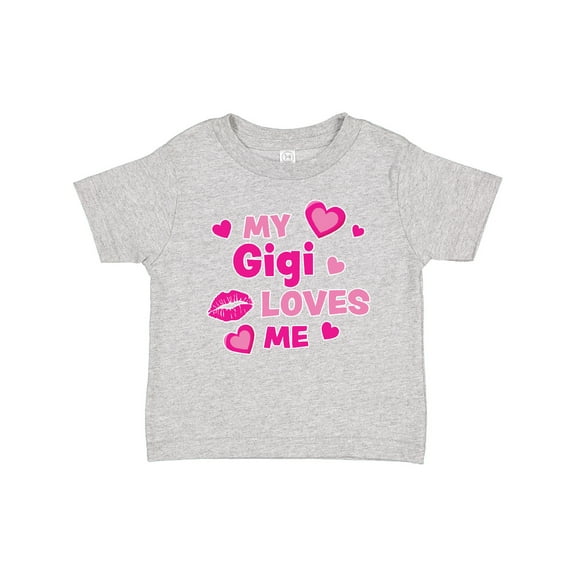 Inktastic Valentine's Day My Gigi Loves Me Hearts and Lips Boys or Girls Baby T-Shirt