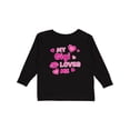 thumbnail image 1 of Inktastic Valentine's Day My Gigi Loves Me Hearts and Lips Boys or Girls Long Sleeve Toddler T-Shirt, 1 of 5