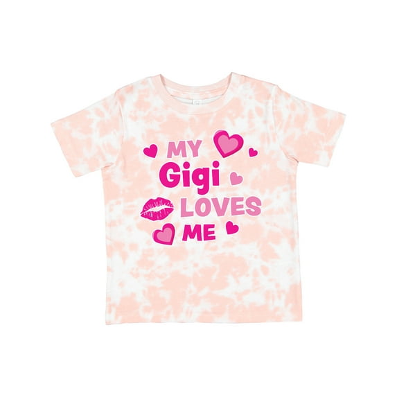 Inktastic Valentine's Day My Gigi Loves Me Hearts and Lips Boys or Girls Toddler T-Shirt